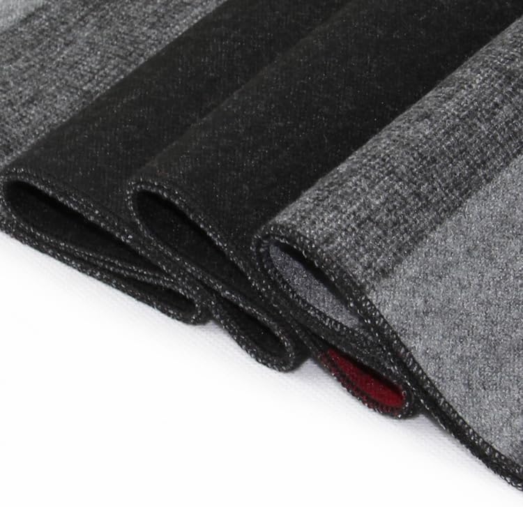 define essentials Men's Winter Warm Long Soft Plaid Scarf with Tassels, Soft Classic mens scraves - Image 4